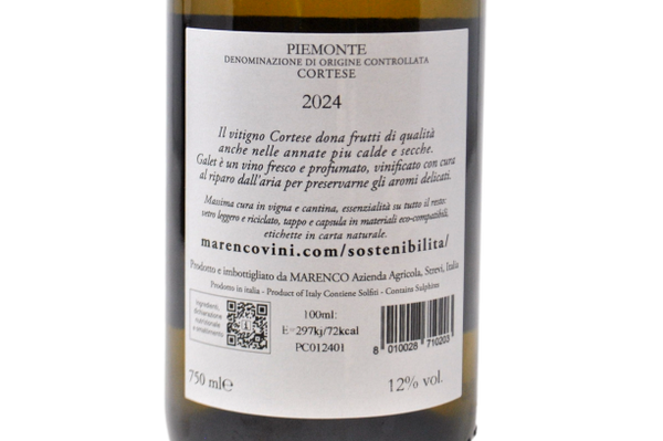 PIEMONTE CORTESE DOC "GALET" 2024 - MARENCO