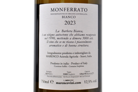 MONFERRATO BIANCO DOC "CARIALOSO" 2023 - MARENCO