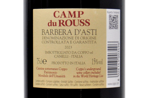 BARBERA D'ASTI DOCG "CAMP DU ROUSS" 2023 - COPPO