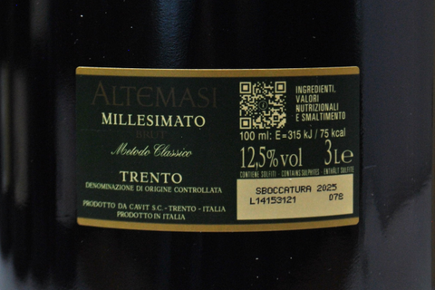 TRENTO DOC BRUT MILLESIMATO 2020 DOPPIO MAGNUM - ALTEMASI