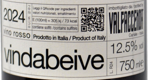 VINO ROSSO 100% NEBBIOLO BIO "VINDABEIVE" 2024 - VALFACCENDA