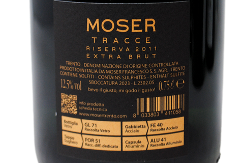 TRENTO DOC BLANC DE BLANCS EXTRA BRUT RISERVA "TRACCE" 2011 - MOSER