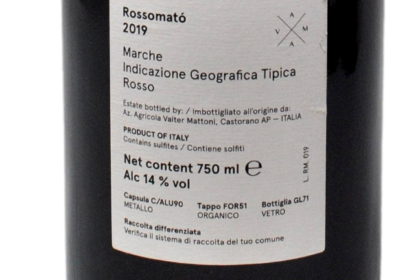 MARCHE IGT ROSSO "ROSSOMATO" 2019 - VALTER MATTONI