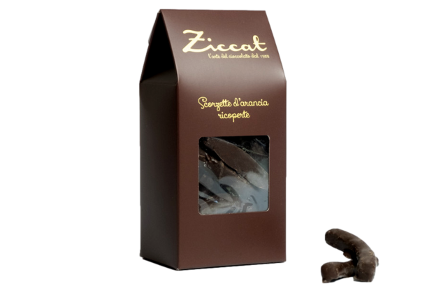 SCORZETTE D'ARANCIA RICOPERTE AL CIOCCOLATO FONDENTE 200 GR - ZICCAT