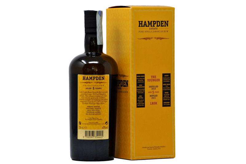 PURE SINGLE JAMAICAN RUM "THE YOUNGER" 2016 LR0K (0,7 L) - HAMPDEN ESTATE