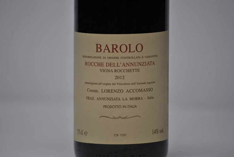 BAROLO DOCG ROCCHE DELL'ANNUNZIATA "VIGNA ROCCHETE" 2012 - LORENZO ACCOMASSO