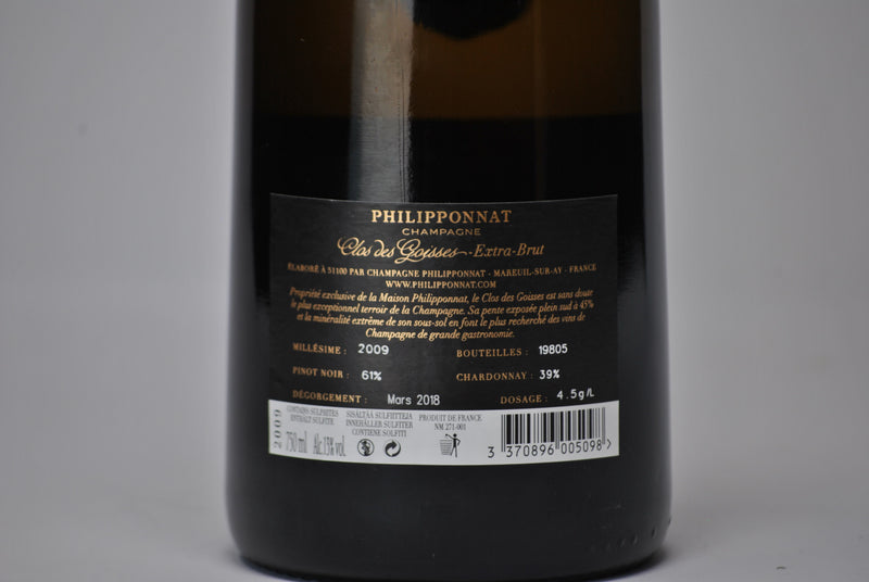 Champagne Brut "Clos des Goisses" 2009 - Philipponnat