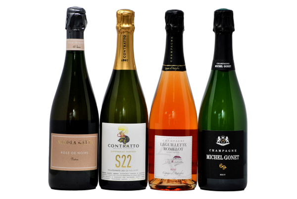 SELEZIONE DEGUSTAZIONE "CHAMPAGNE VS METODO CLASSICO" - 4 BOTTIGLIE