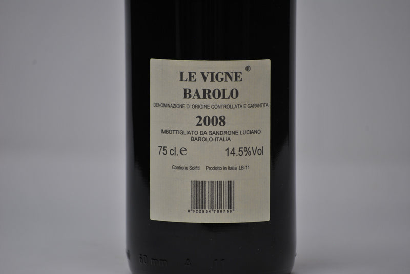 Barolo Docg "Le vigne - Sibi et Paucis" 2008- Sandrone