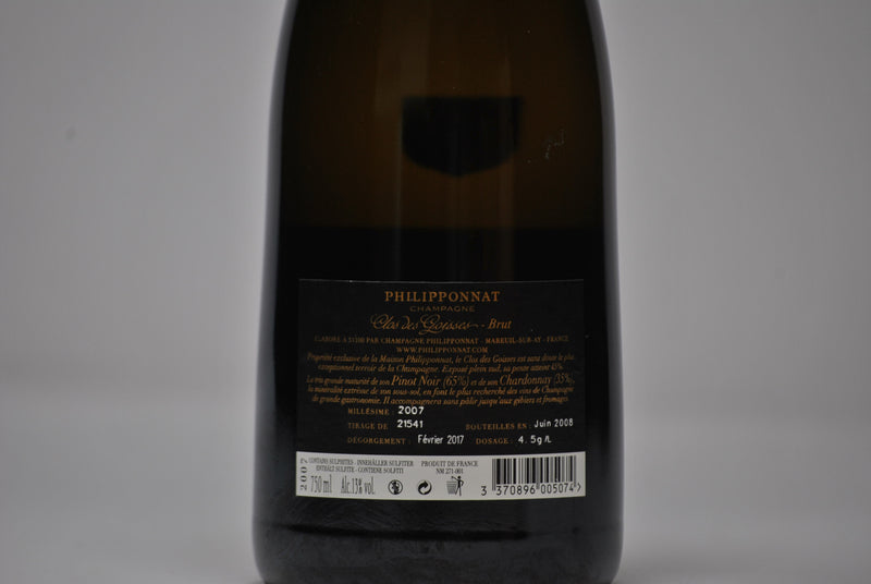 Champagne "Clos des Goisses" 2007 - Philipponnat
