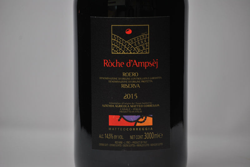 Roero Rosso Riserva Docg "Roche d'Ampsej" 2015 3L-Matteo Correggia