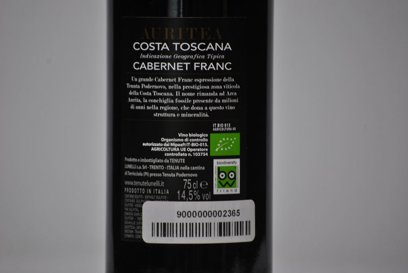 Costa Toscana Cabernet Franc IGT “Auritea” 2016 - Tenuta Podernovo, Tenute Lunelli