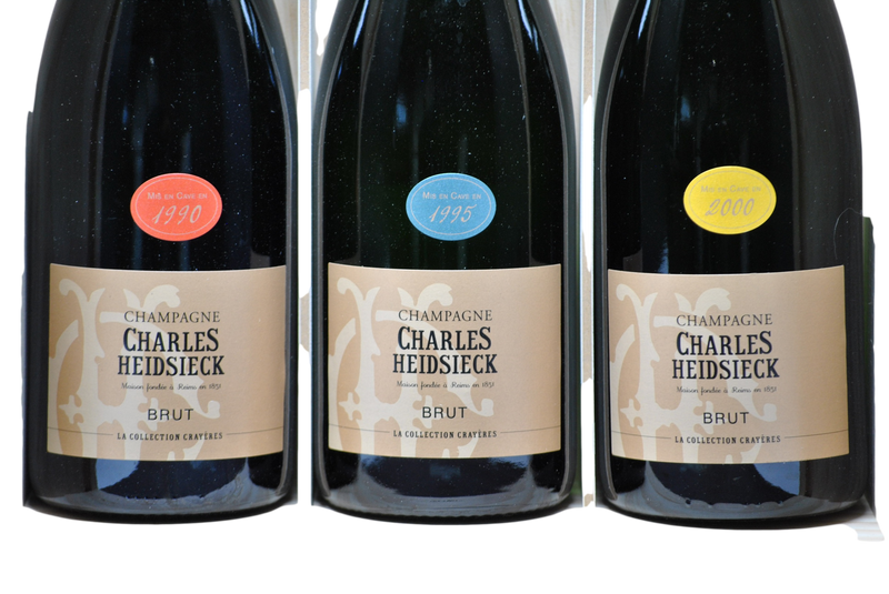 CHARLES HEIDSIECK "COLLECTION CRAYÈRES" '90\'95\'00 (COFANETTO LEGNO) - CHARLES HEIDSIECK