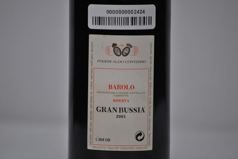 Barolo DOCG Riserva “Granbussia” 2001 –  Aldo Conterno
