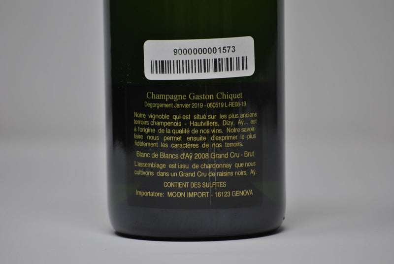 Champagne Brut "Blanc de Blancs D'Ay" 2008 -Gaston Chiquet