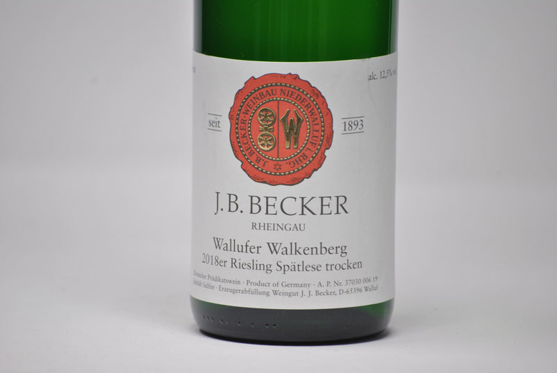 WALLUFER WALKENBERG RIESLING SPATLESE TROCKEN 2018 - J.B. BECKER