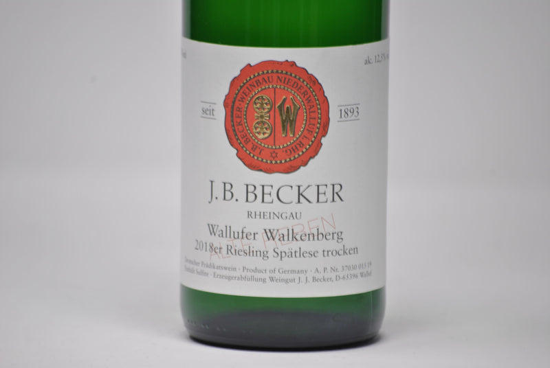 WALLUFER WALKENBERG RIESLING SPATLESE TROCKEN "ALTE REBEN" 2018 - J.B. BECKER