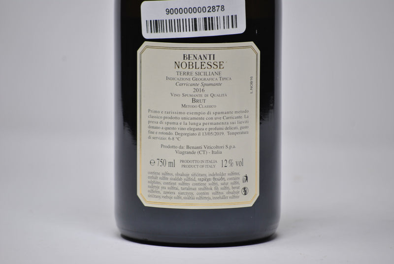 METODO CLASSICO BRUT "NOBLESSE" - BENANTI